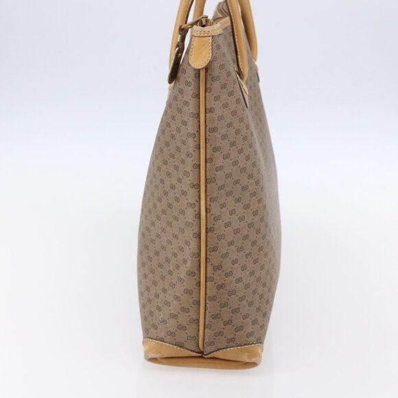 GUCCI Micro GG Supreme Hand Bag PVC Beige Gold 02 39 4947 Auth ep11737 - Picture 4 of 16